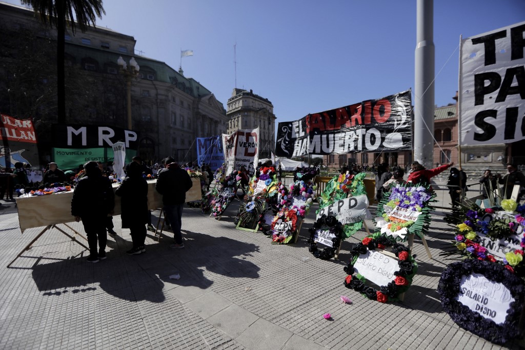 Manifestação contra alta inflação na Argentina