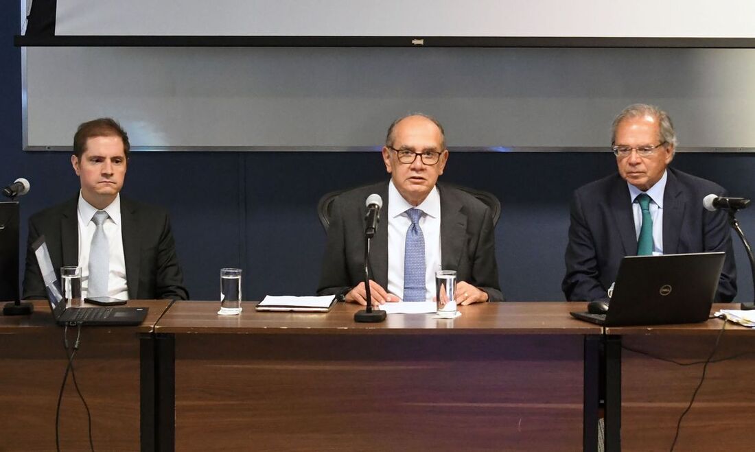 Ministro Paulo Guedes participa de audiência de conciliação entre estados e a União, promovida pelo ministro Gilmar Mendes, relator do caso no Supremo Tribunal Federal (STF)