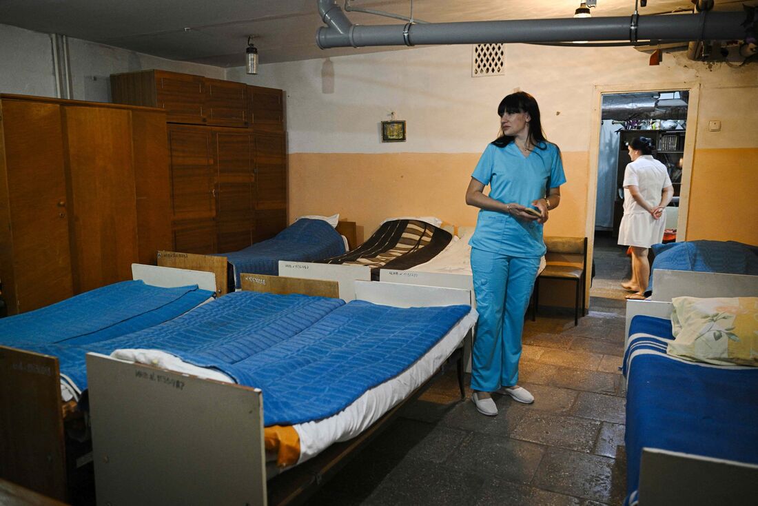 Maternidade em Zaporizhzhia, perto da usina nuclear de mesmo nome dominada pela Rússia