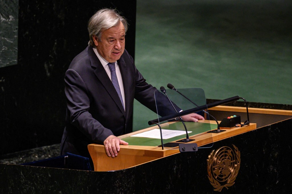 Secretário-geral da ONU, António Guterres, na Cúpula para Transformar a Educação