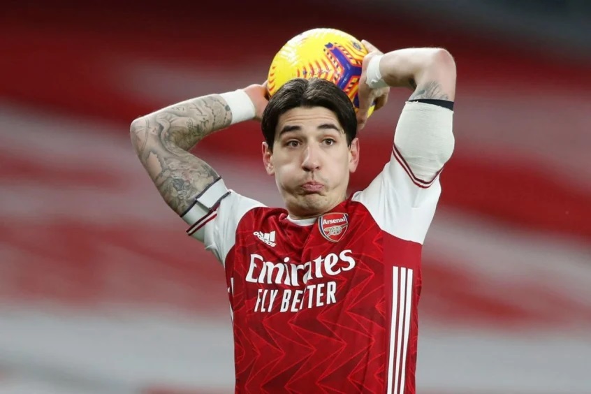 Bellerín em ação pelo Arsenal