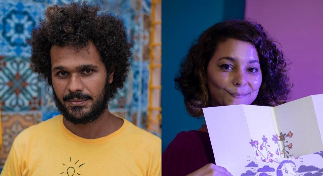 Raíza Hanna Milfont e Fred Caju, escritores