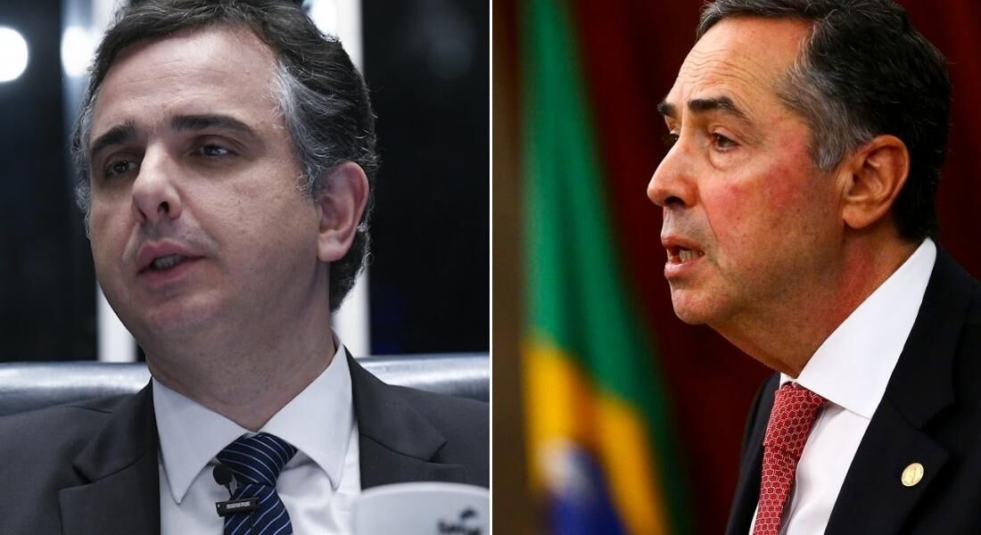 Rodrigo Pacheco (PSD-MG) e Luís Roberto Barroso