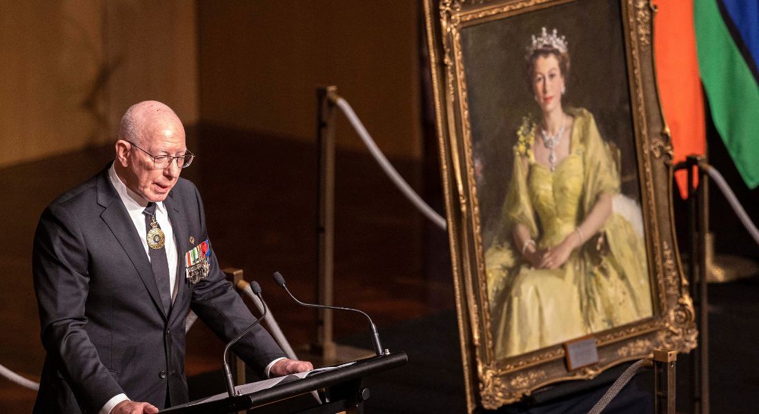 Governador-geral da Austrália, David Hurley, durante o serviço memorial nacional para celebrar a vida da rainha britânica Elizabeth II