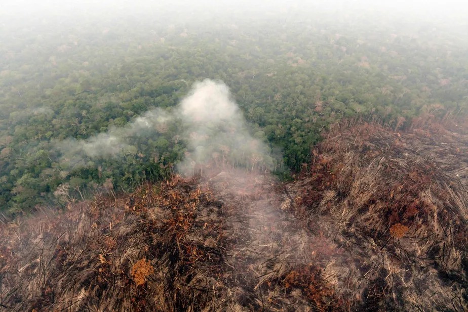 Área queimada na Amazônia: agosto foi 3&ordm; pior mês em dez anos 