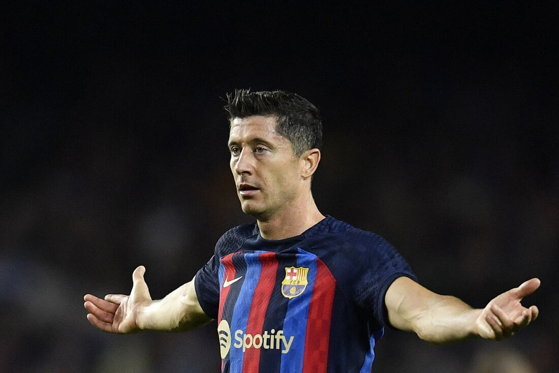 Robert Lewandowski, do Barcelona, artilheiro da La Liga