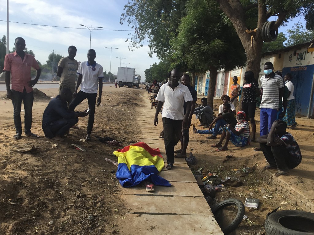 Protesto em Chade, país africano