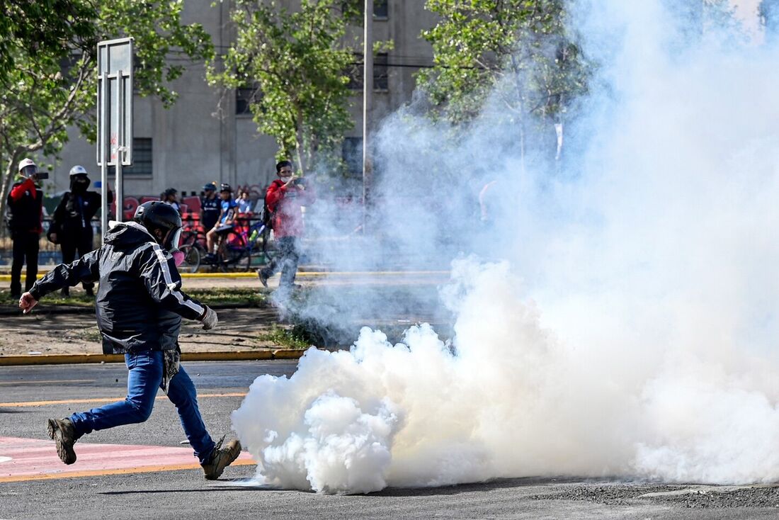 Protestos em Santiago, no Chile