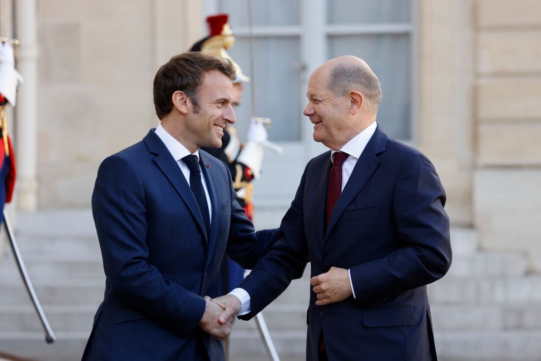 Encontro entre Emmanuel Macron e Olaf Scholz nesta quarta-feira (26)