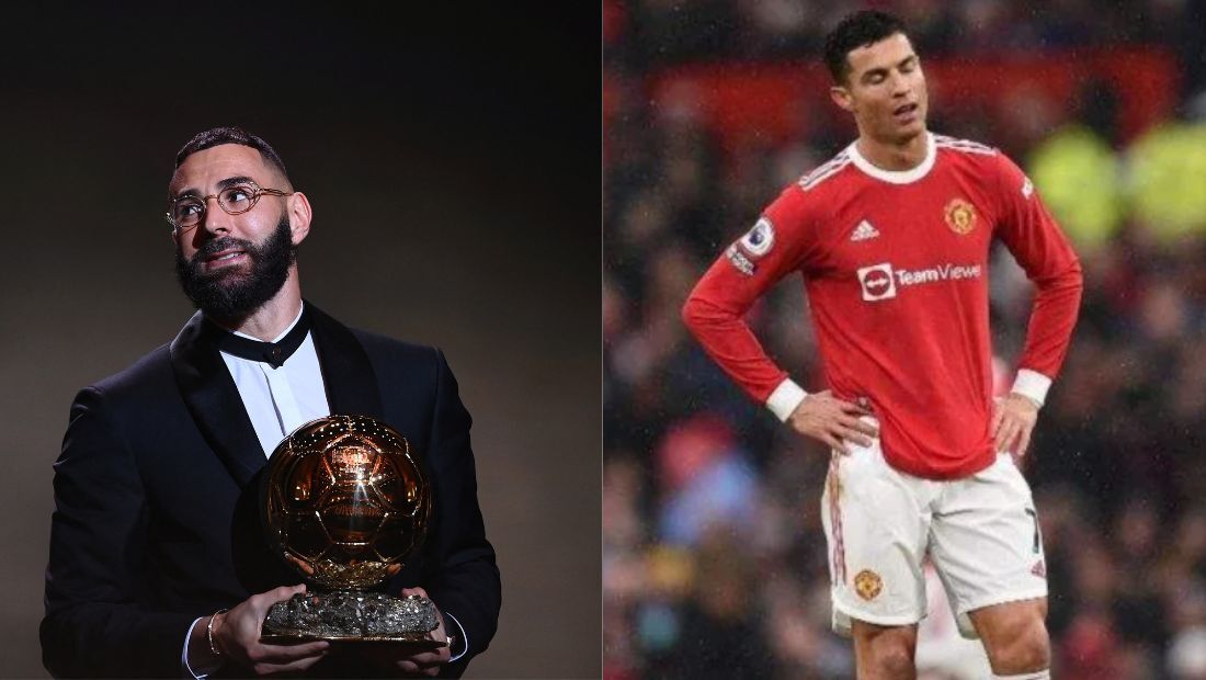 Karim Benzema (esq.) e Cristiano Ronaldo (dir.) vivem momentos diferentes