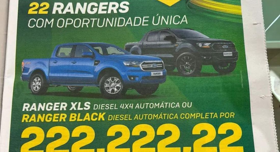 Promoção da concessionária da Ford em Goiás