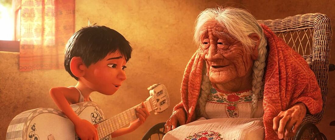 A mulher inspirou a personagem Mamá Coco (a abuelita) do filme "Viva - A Vida É uma Festa"