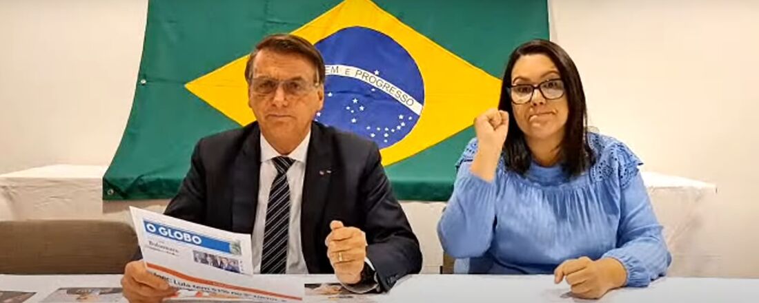 Jair Bolsonaro em live realizada em 5 de outubro