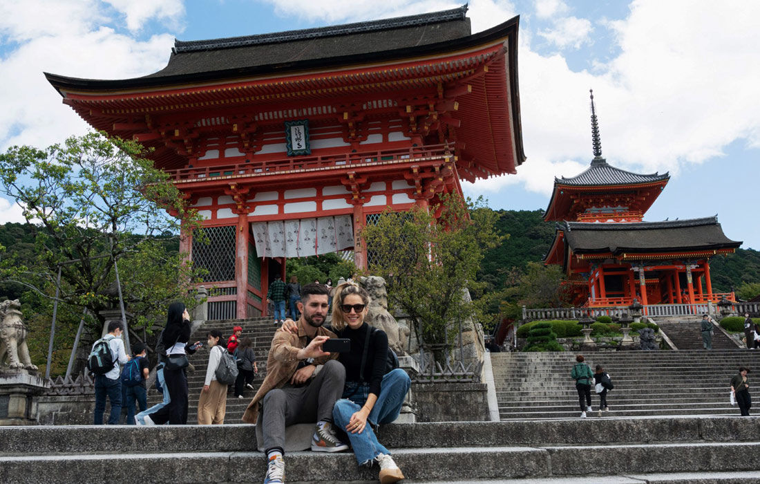 Turistas em Kyoto