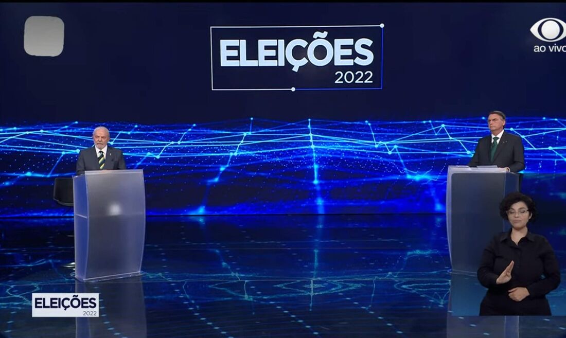 Debate entre os presidenciáveis Lula e Jair Bolsonaro