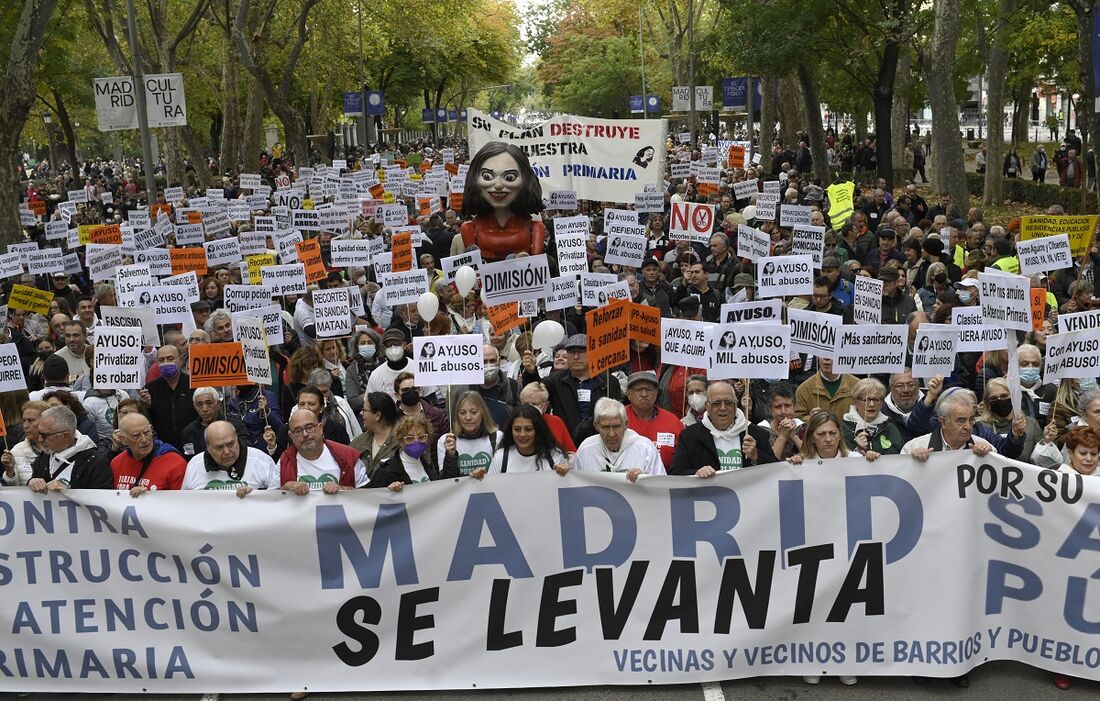 Manifestação em Madri