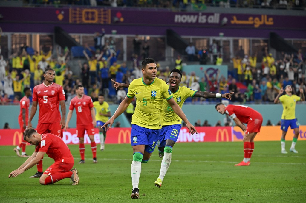 Casemiro foi o autor do gol da vitória sobre a Suíça