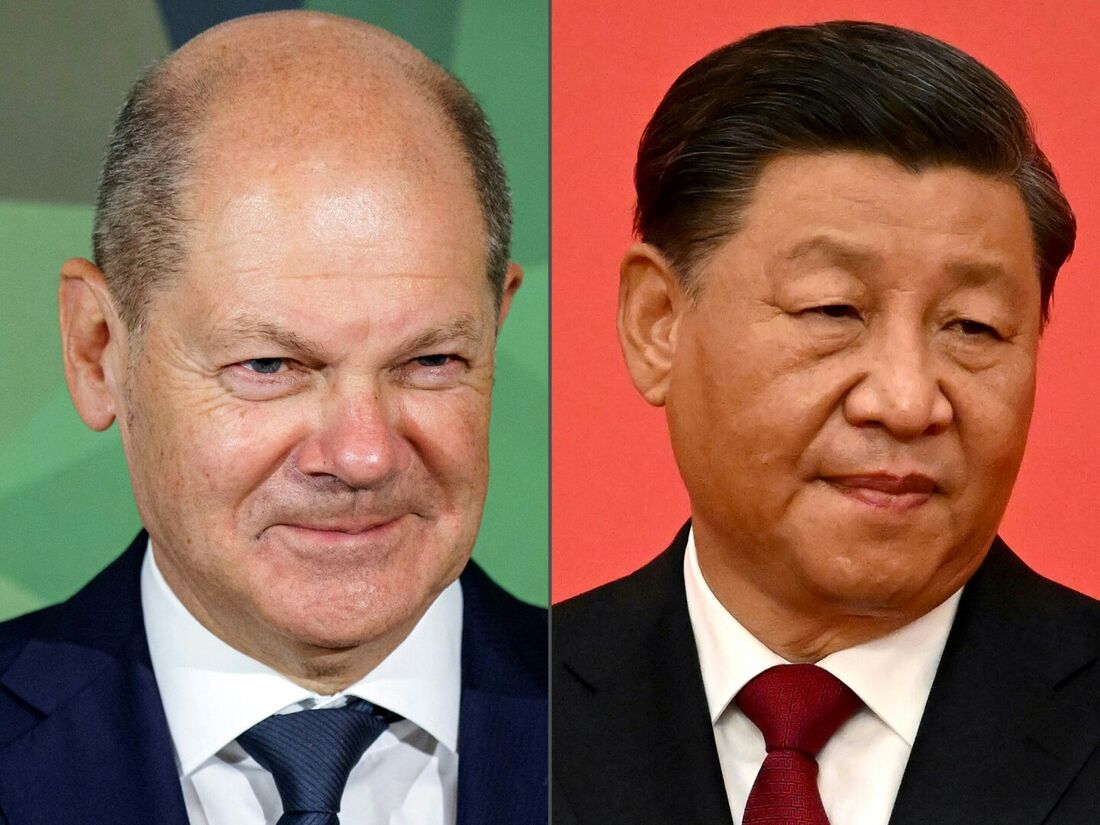 Olaf Scholz e Xi Jiping