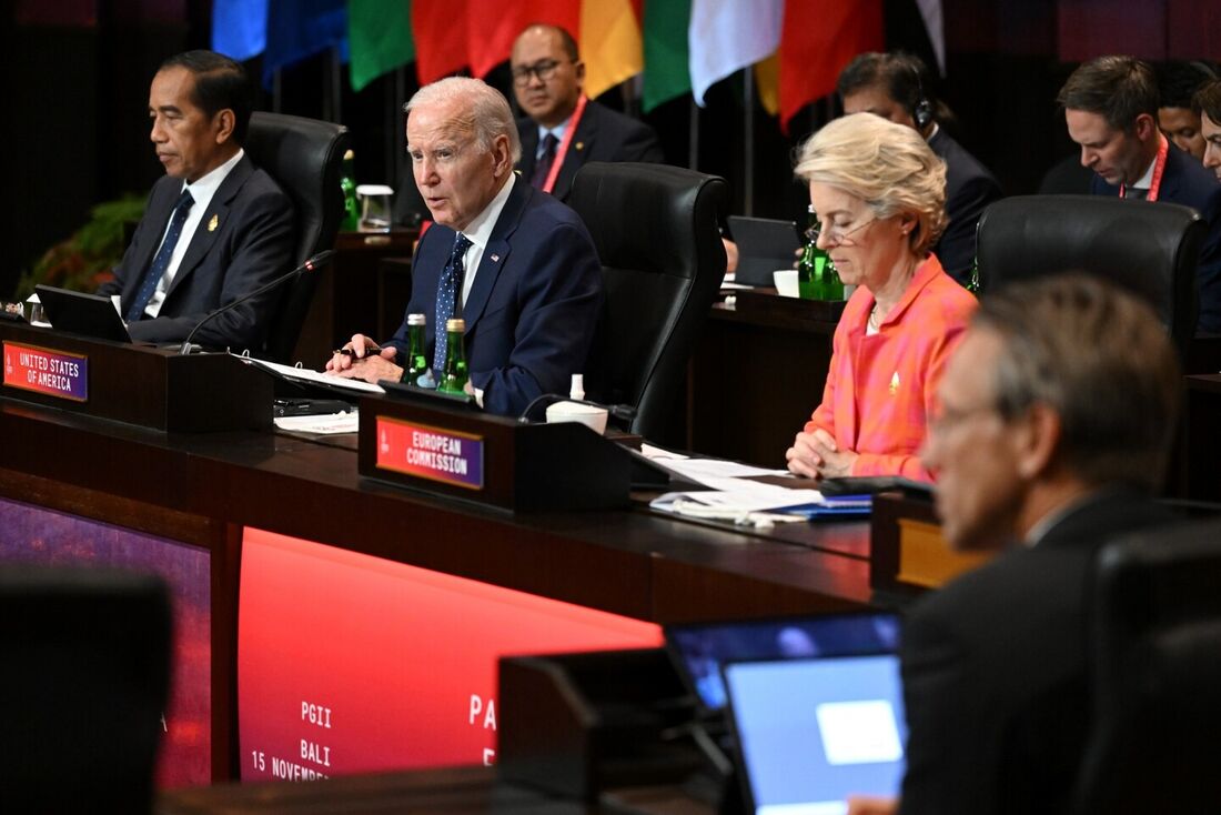 Presidente dos Estados Unidos, Joe Biden, fala em evento da cúpula do G20, na Indonésia