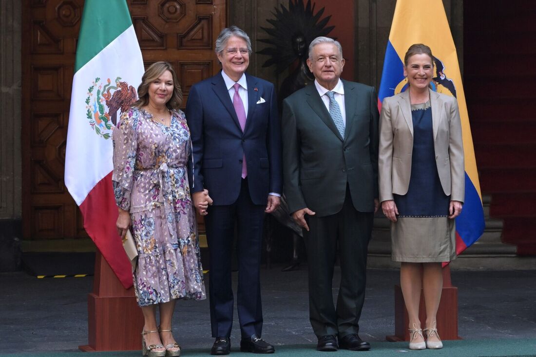 Encontro dos presidentes do Equador e do México