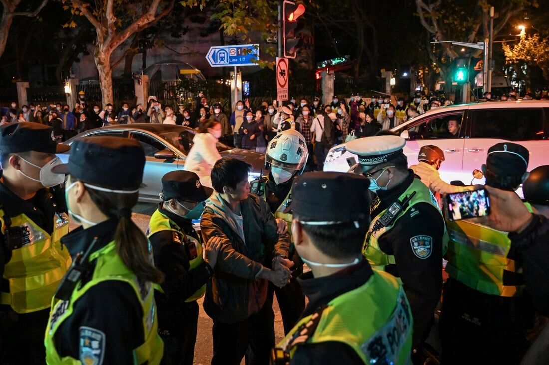 Protestos na China contra a política chinesa de "covid zero"