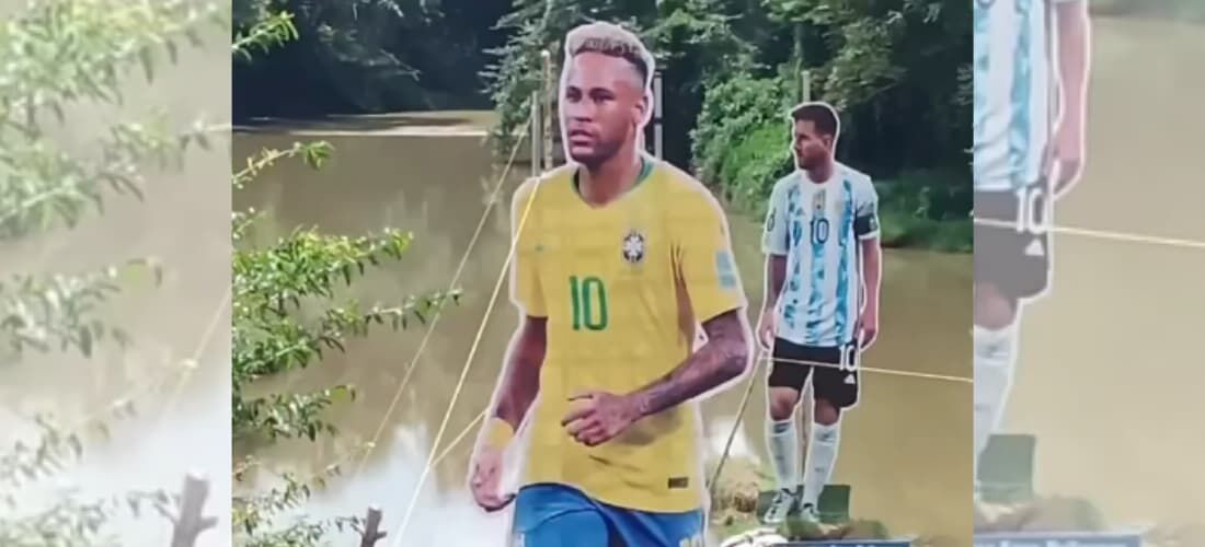 Neymar e Messi gigantes na Indía 