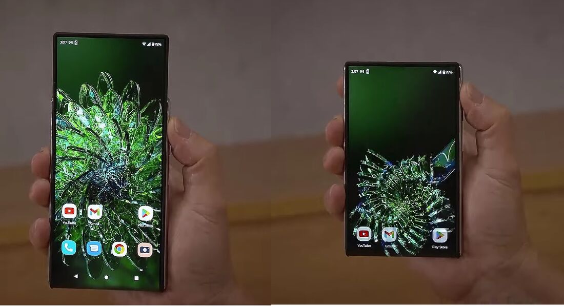 Celular de tela enrolável foi apresentado em outubro