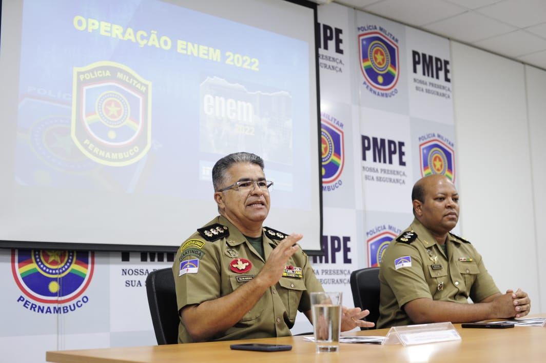 Polícia Militar de Pernambuco apresenta, em entrevista coletiva, a Operação Enem