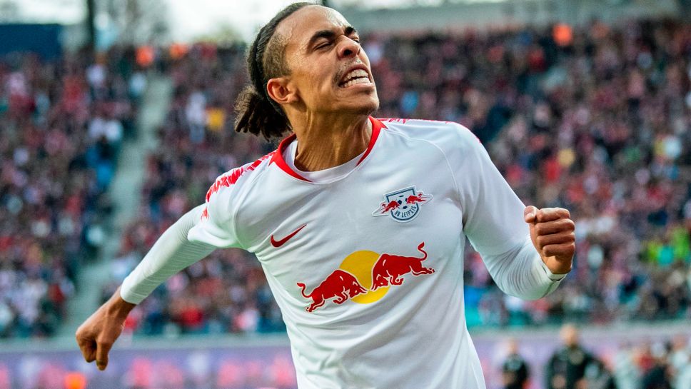 Yussuf Poulsen, atacante do RB Leipzig, foi convocado para aseleção da Dinamarca