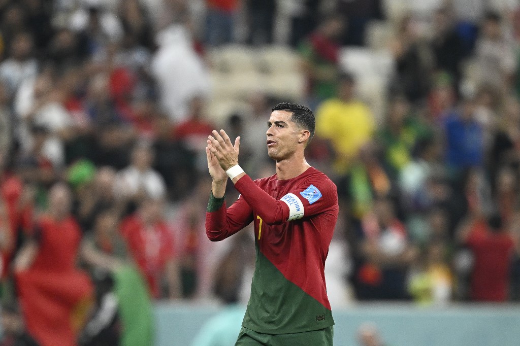 Cristiano Ronaldo durante duelo com a Suíça