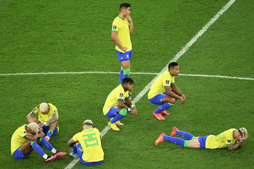 Jogadores do Brasil lamentam eliminação contra a Croácia