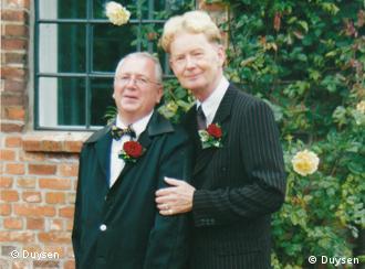 Wolfgang e Werner no seu casamento, em 2001