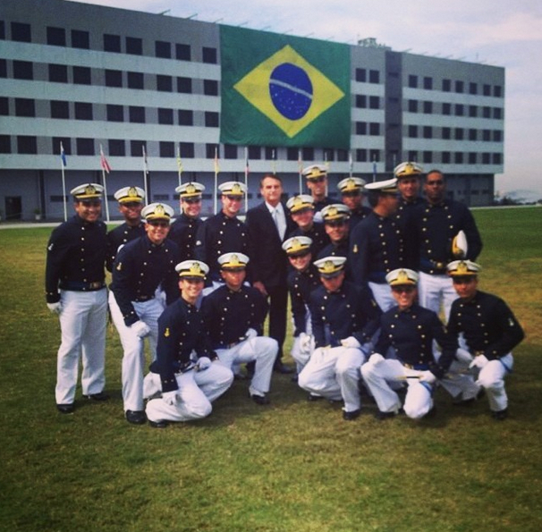 Presidente Jair Bolsonaro na formatura dos aspirantes integrantes da turma "Patriarca da Independência"