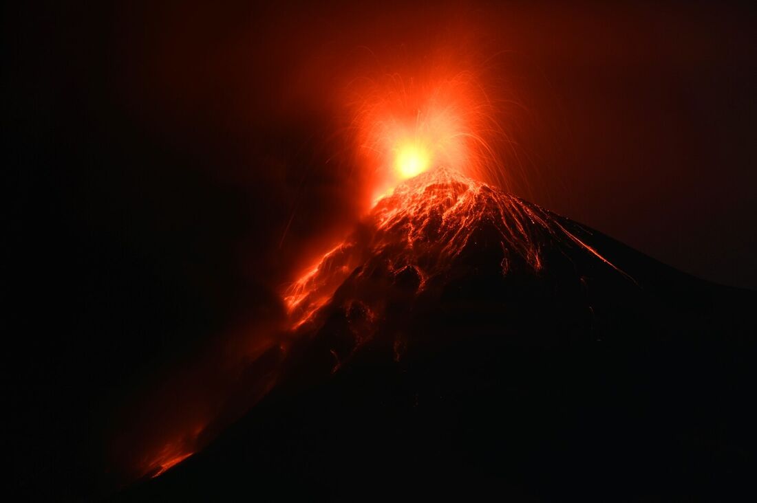 Erupção do Vulcão de Fogo, na Guatemala