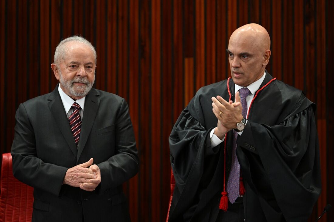 Lula e Alexandre de Moraes na diplomação