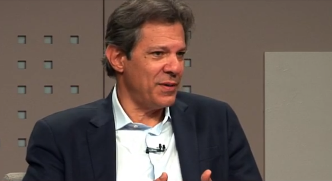 Fernando Haddad em entrevista na Globonews