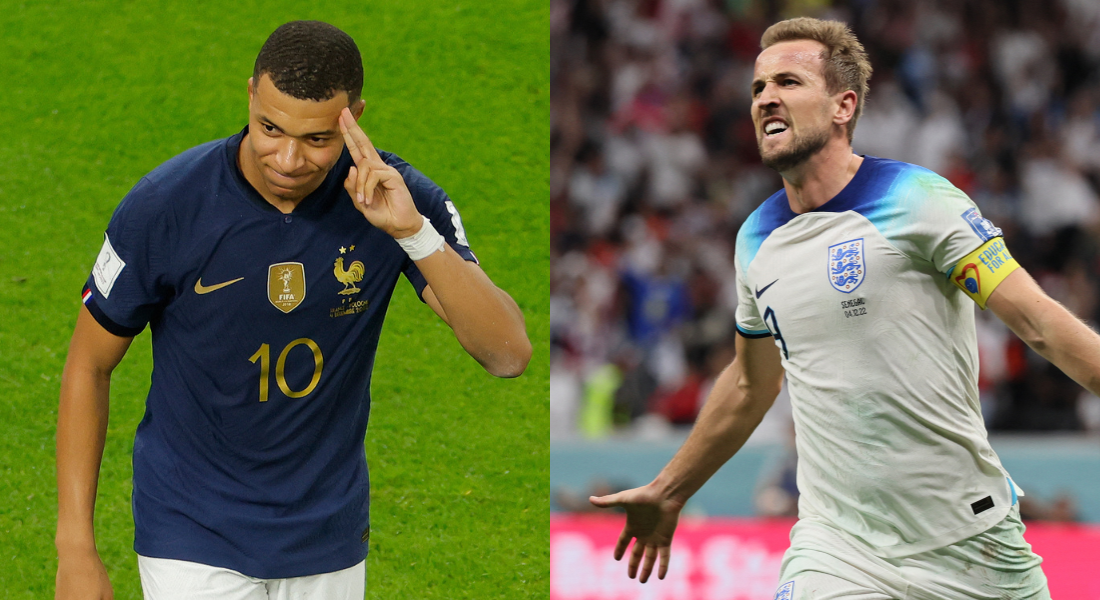 Mbappé e Hary Kane são as grandes esperanças de gols no duelo entre França e Inglaterra