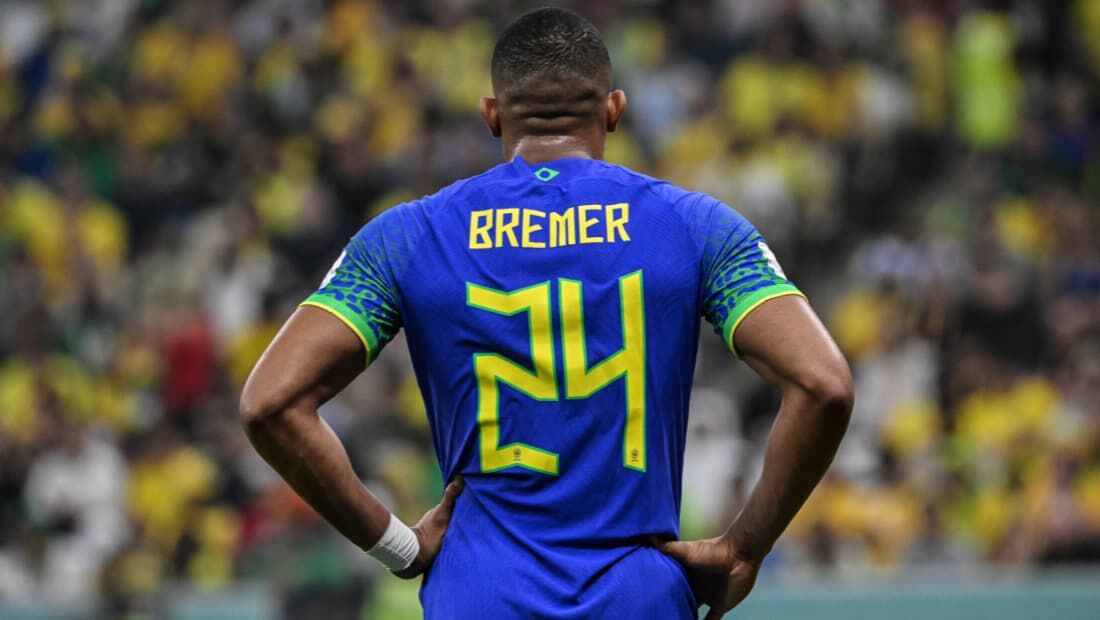 Bremer, camisa 24 da Seleção Brasileira na Copa do Mundo 