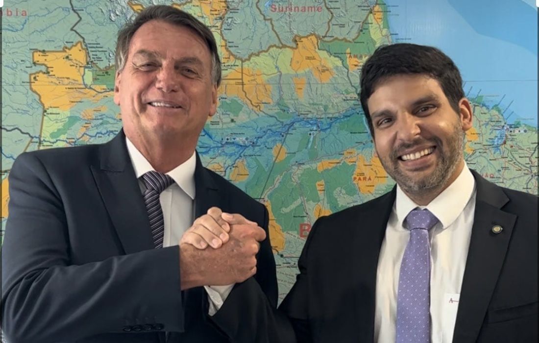 André Porciuncula e Jair Bolsonaro