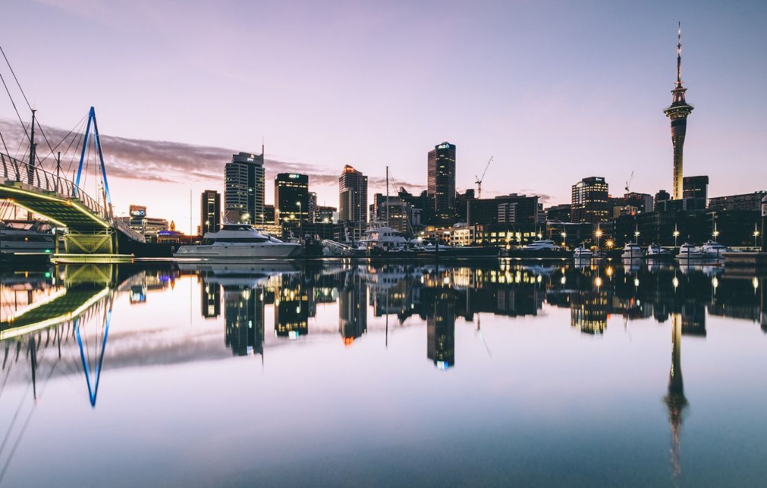 Vista de Auckland, capital da Nova Zelândia