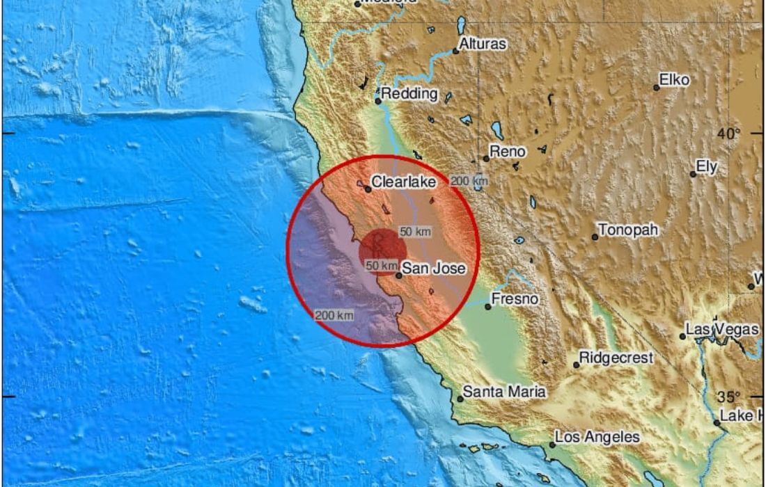 Terremoto de 6,4 de magnitude atinge o norte da Califórnia