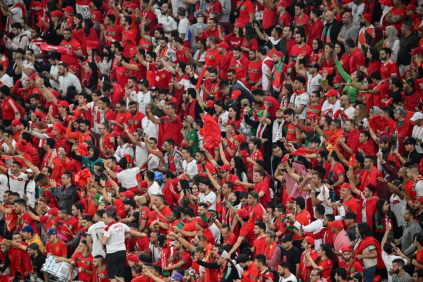 Torcida de Marrocos tem dado show nas arquibancadas do Catar