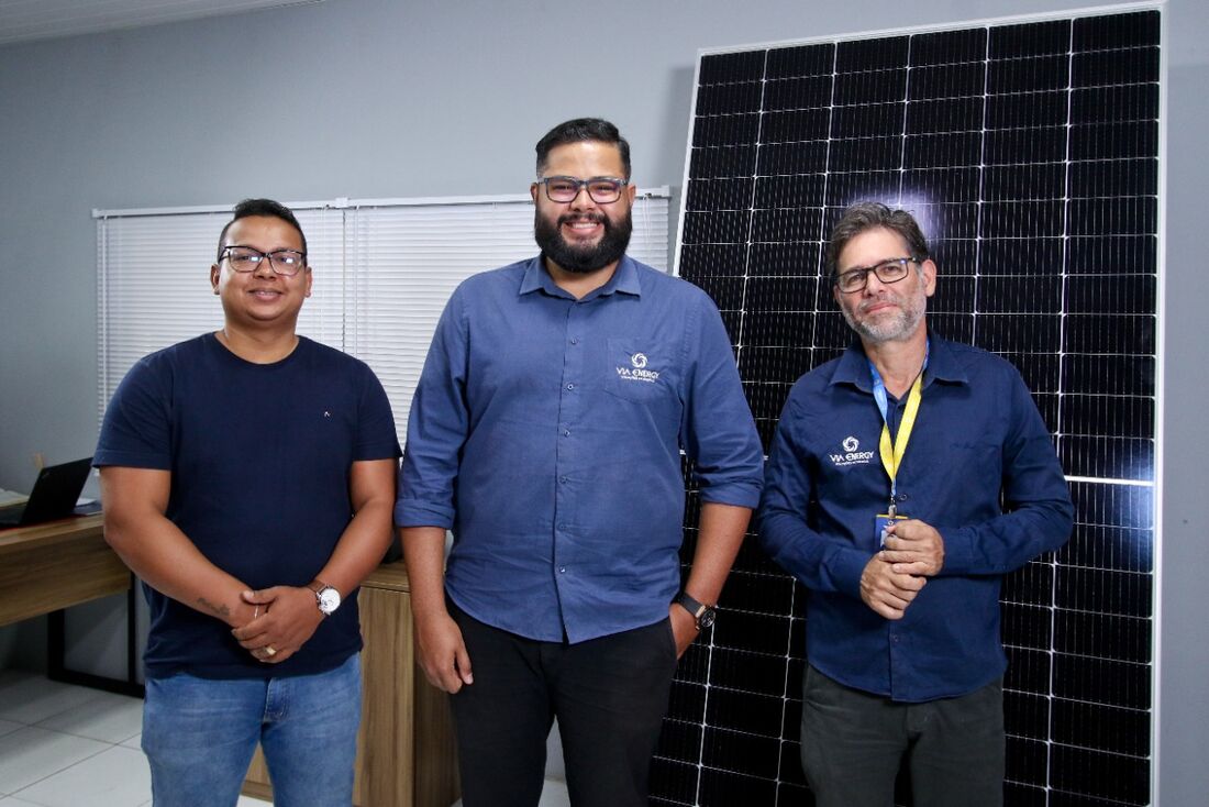 Arthur Fidelis, Lucas Rodrigues e Eduardo Moura, diretores  da Via Energy Brasil, já têm 200 usinas instaladas