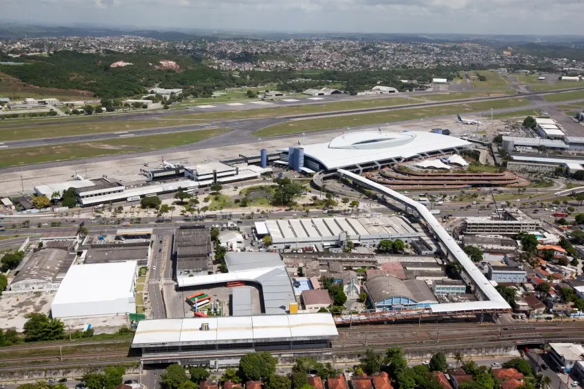 Vista aérea do Aeroporto do Recife