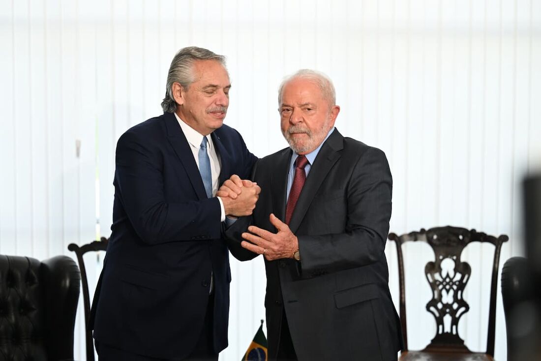 Lula com o presidente da Argentina, Alberto Fernández