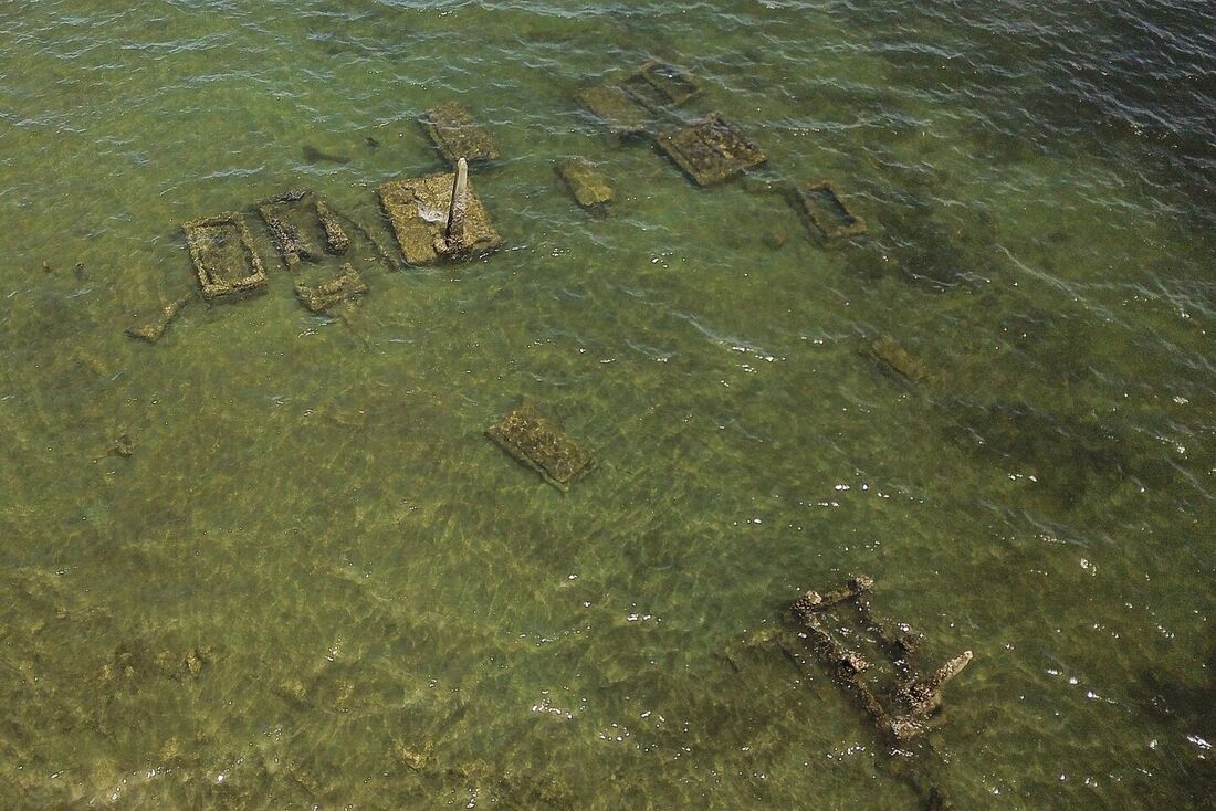 O avanço do mar engoliu o cemitério de Togoru, no arquipélago das Fiji