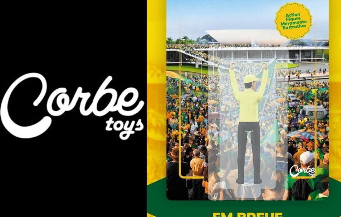 O item foi lançado pela Corbe Toys, a mesma empresa que comercializou o boneco "patriota do caminhão", em referência ao empresário Junior Peixoto, de 41 anos