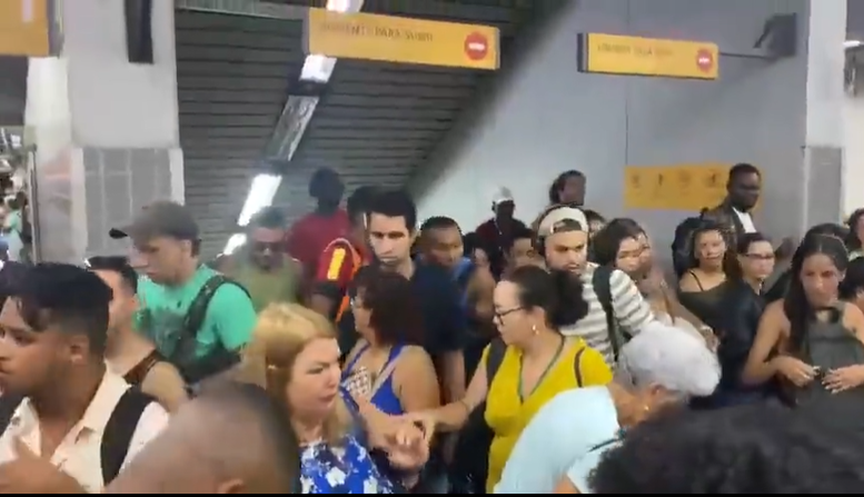 Acidente na estação Estácio de metrô, no Rio de Janeiro