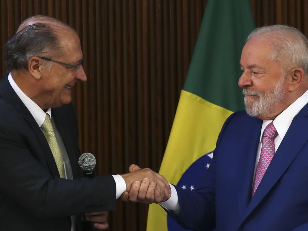 O vice-presidente, Geraldo Alckmin,e o presidente Luiz Inácio Lula da Silva