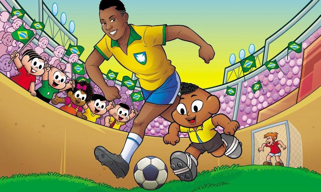 Arte de Maurício de Sousa em homenagem ao Rei Pelé